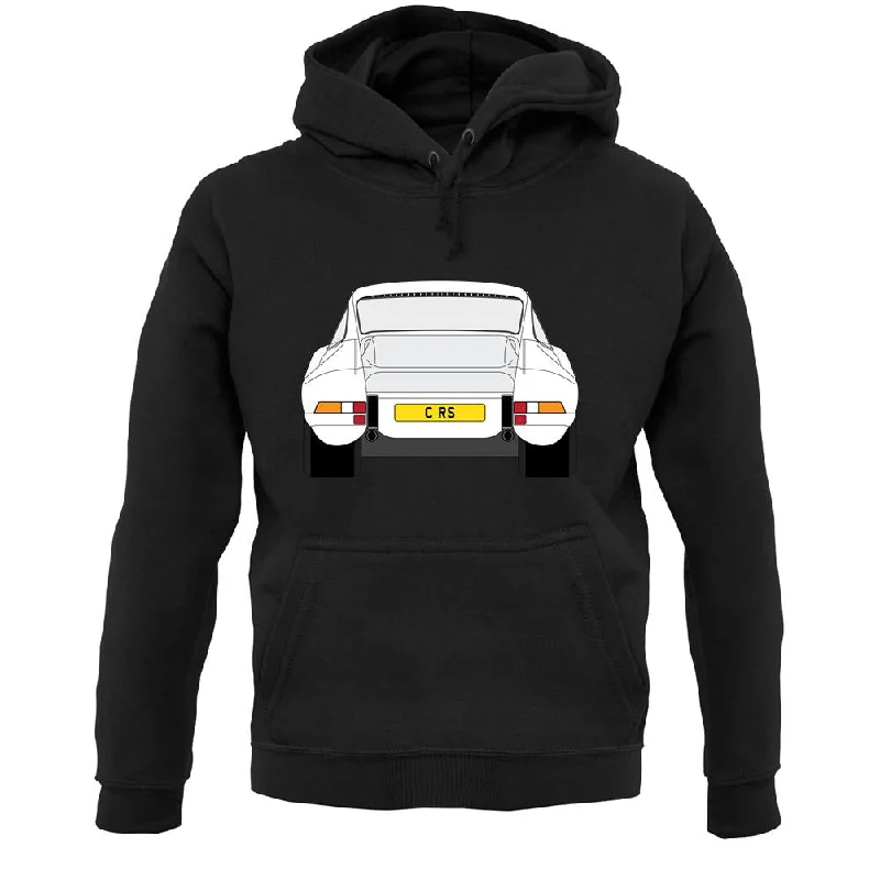 911 Carrera Rs Rear White Unisex Hoodie