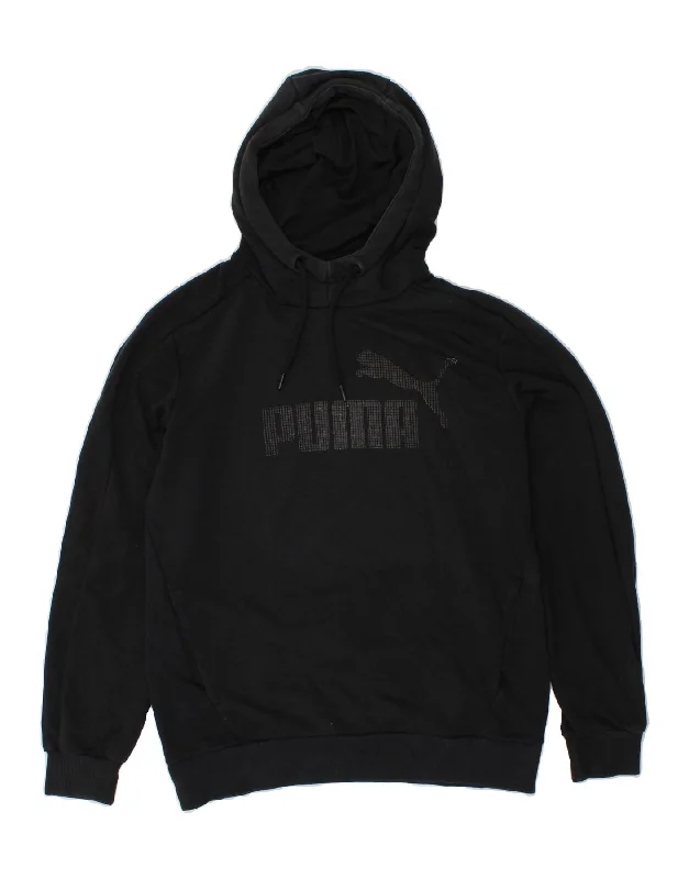 PUMA Mens Graphic Hoodie Jumper Medium Black