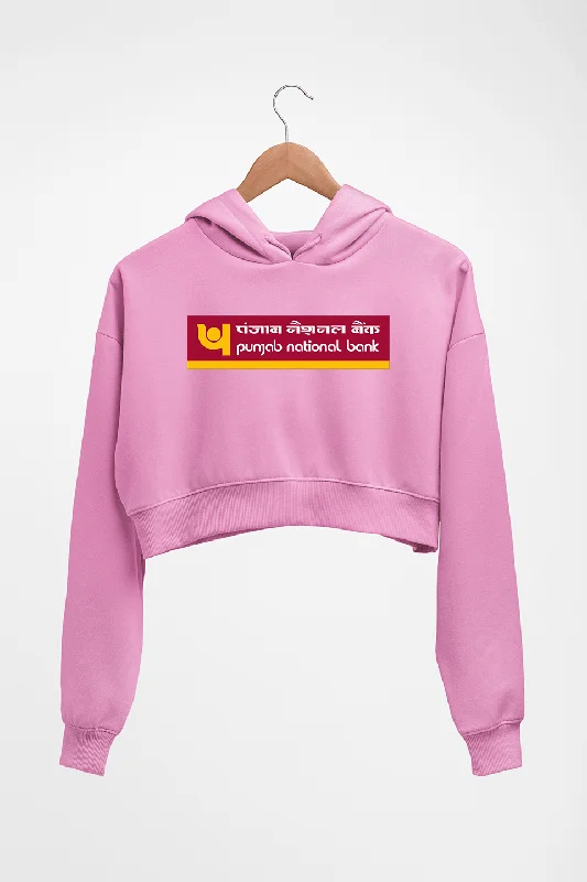 Punjab national bank (PNB) Crop HOODIE FOR WOMEN