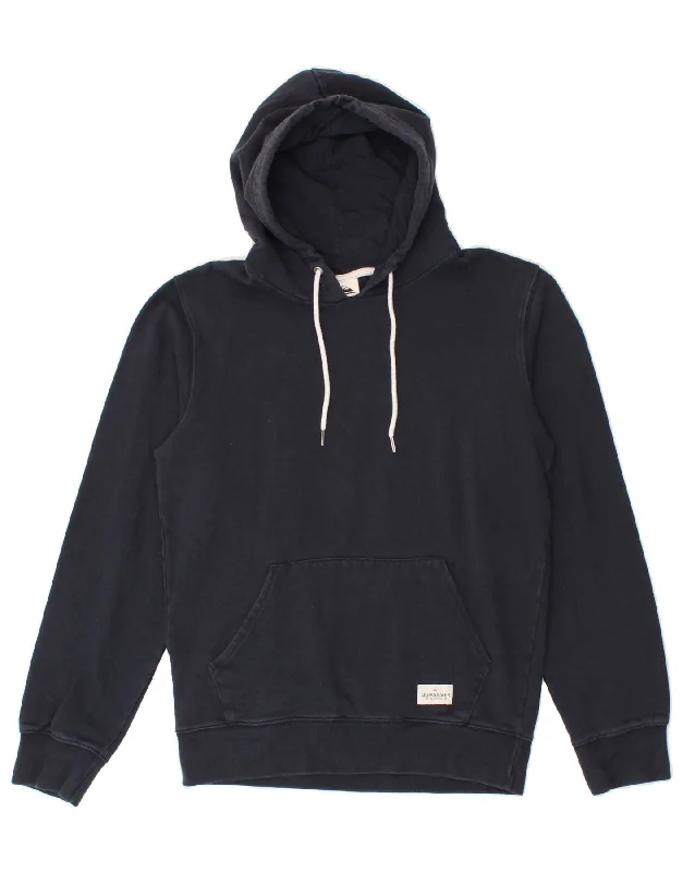 QUIKSILVER Mens Hoodie Jumper Large Navy Blue Hoodie with Mesh Breathable Sporty