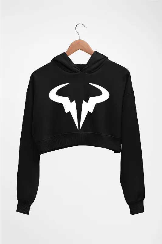 Rafael Nadal (RAFA) Crop HOODIE FOR WOMEN Hoodie with Hem Applique Textured Unique