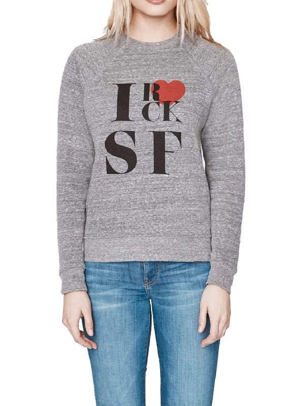 REBECCA MINKOFF Women's Heather Grey Rock SF Crew Sweatshirt $88 NWT Hoodie with Set-In Sleeves Structured Classic REBECCA MINKOFF Women's Heather Grey Rock SF Crew Sweatshirt $88 NWT Hoodie with Set-In Sleeves Structured Classic