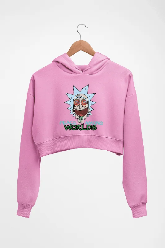 Rick and Morty Crop HOODIE FOR WOMEN Hoodie with Fur Luxurious Winter