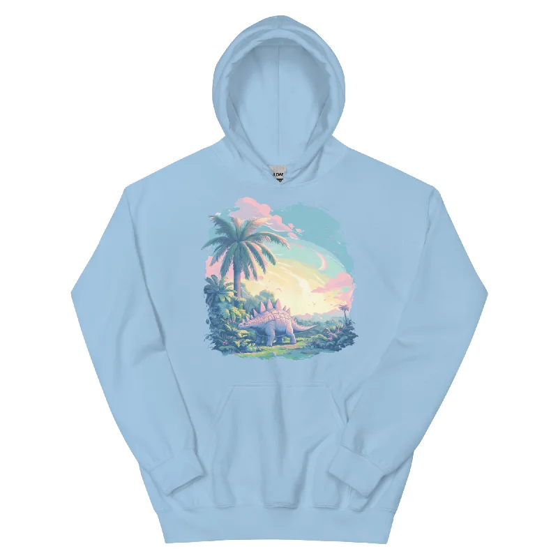 Serene Pastel Stegosaurus - Dinosaur Hoodie