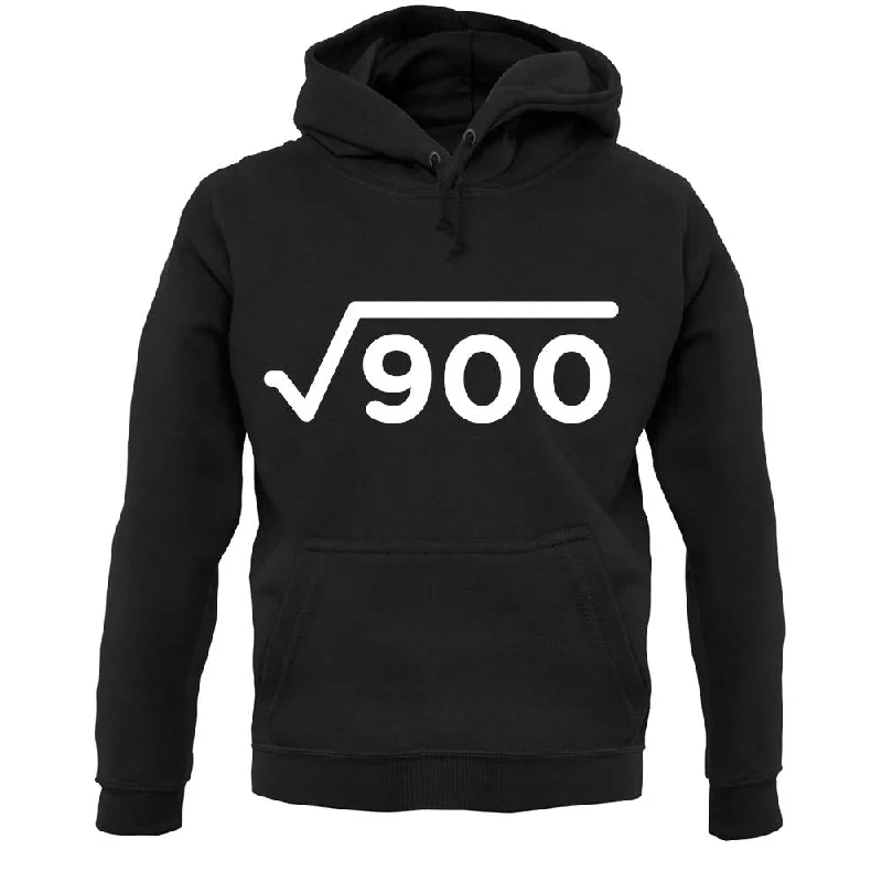 Square Root Birthday 30 Unisex Hoodie Hoodie with Velcro Closure Adjustable Secure