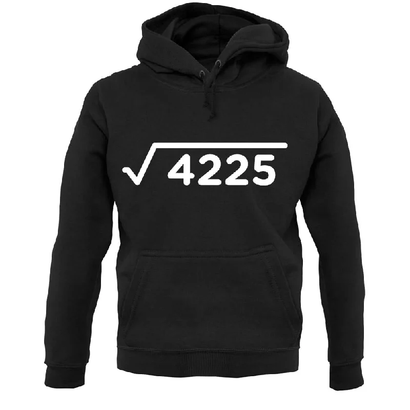 Square Root Birthday 65 Unisex Hoodie Hoodie with Distressed Vintage Worn