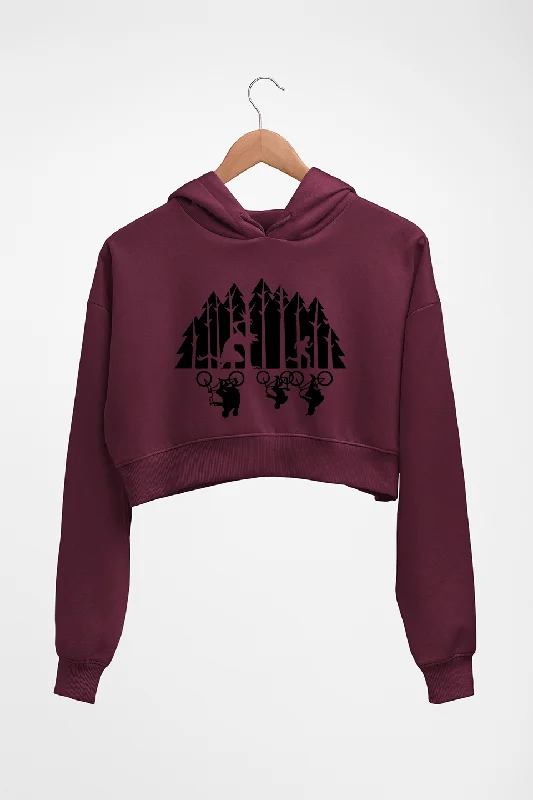Stranger Things Crop HOODIE FOR WOMEN Hoodie with Sequins Glamorous Eye-catching