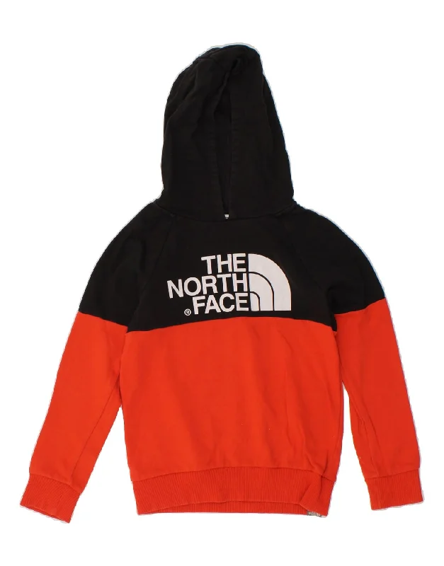 THE NORTH FACE Boys Graphic Hoodie Jumper 9-10 Years Medium Black