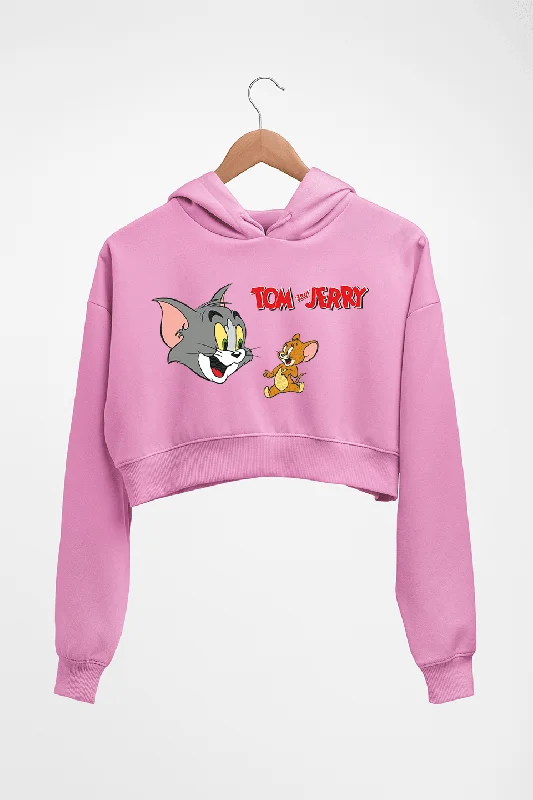 Tom and Jerry Crop HOODIE FOR WOMEN Hoodie with Cropped Fit Short Trendy