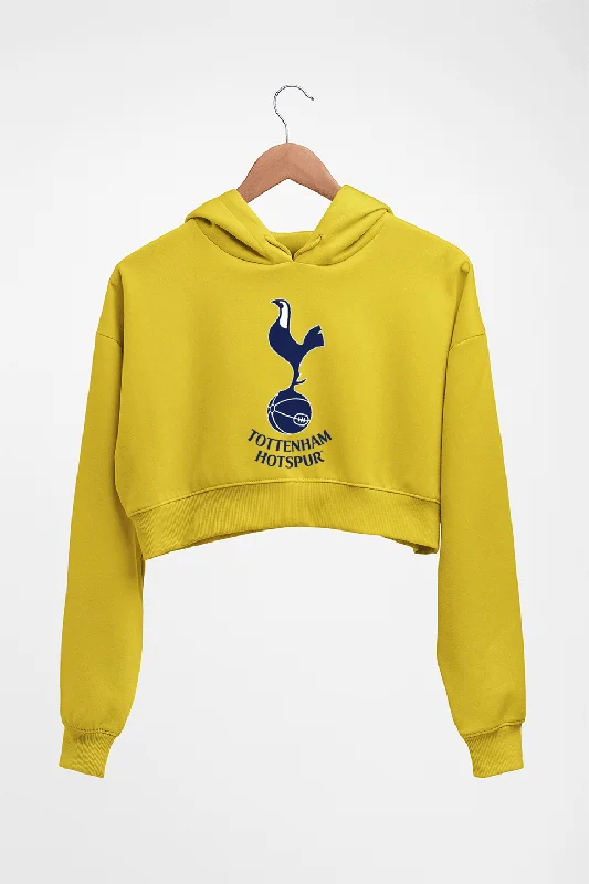 Tottenham Hotspur F.C Crop HOODIE FOR WOMEN Hoodie with Hem Elastic Stretchable Comfortable