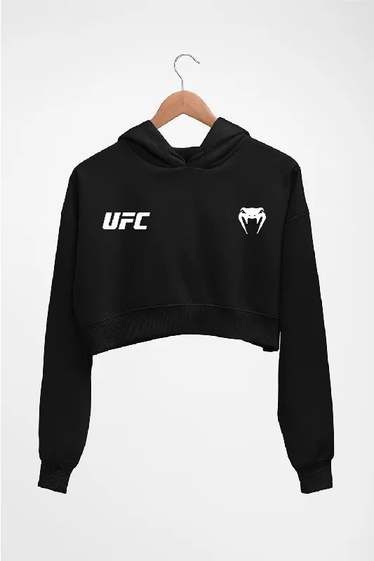 UFC Venum Crop HOODIE FOR WOMEN Hoodie with Velcro Closure Adjustable Secure