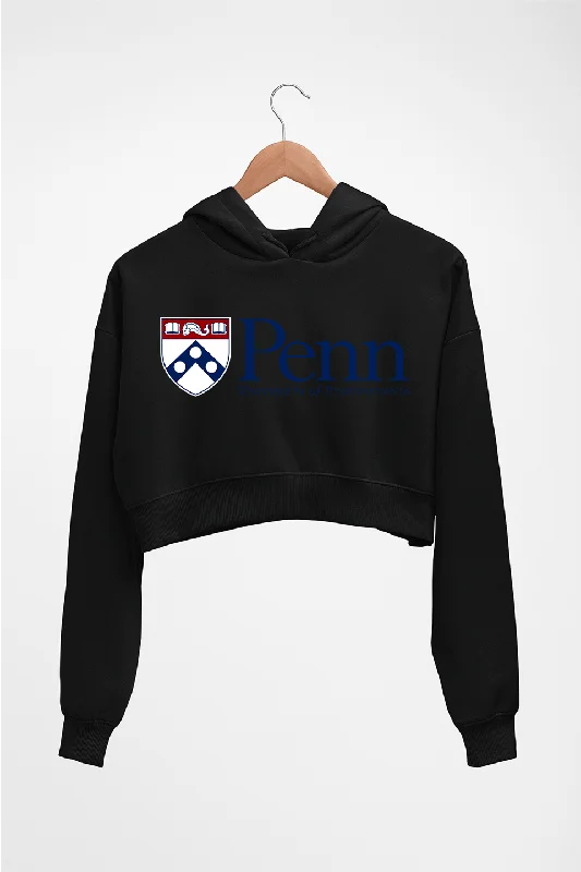 University of Pennsylvania Crop HOODIE FOR WOMEN Hoodie with Embroidery Detailed Premium