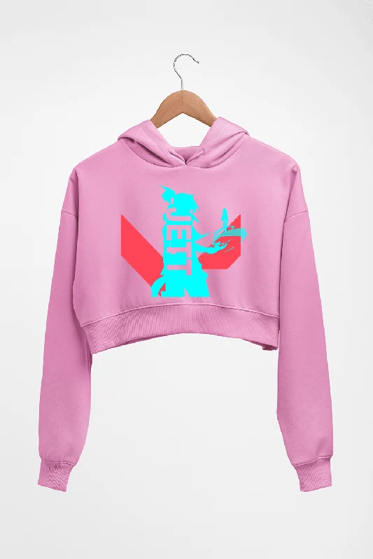 Valorant Crop HOODIE FOR WOMEN Hoodie with Sequins Glamorous Eye-catching