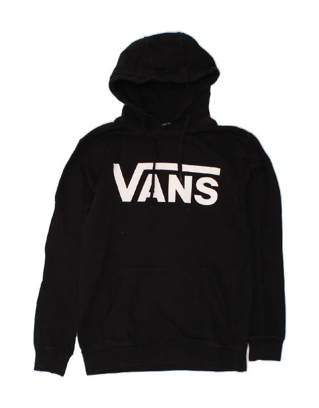 VANS Mens Graphic Hoodie Jumper Small Black Cotton Hoodie with Snap Buttons Easy Quick VANS Mens Graphic Hoodie Jumper Small Black Cotton Hoodie with Snap Buttons Easy Quick