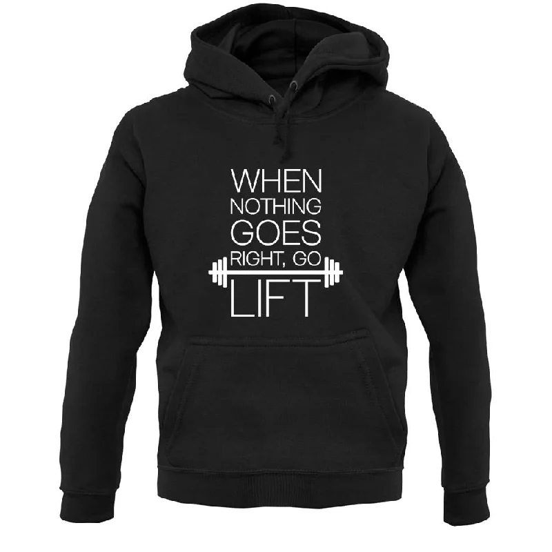 When Nothing Goes Right, Go Lift Unisex Hoodie Hoodie with Raglan Sleeves Sporty Comfortable When Nothing Goes Right, Go Lift Unisex Hoodie Hoodie with Raglan Sleeves Sporty Comfortable