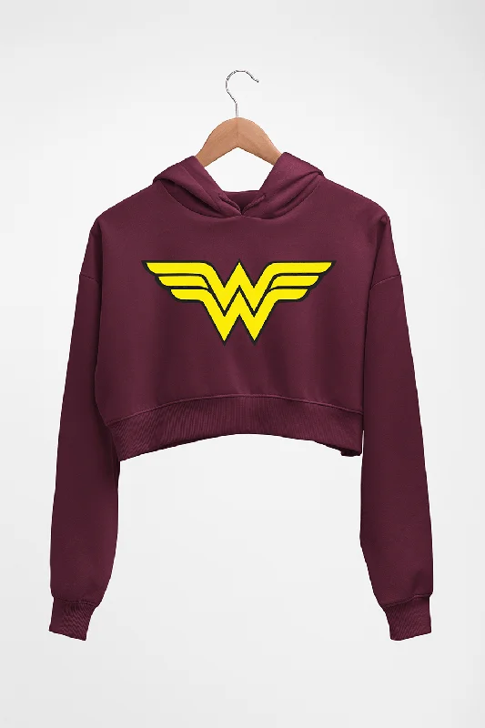Wonder Woman Superhero Crop HOODIE FOR WOMEN Hoodie with Rolled Sleeves Casual Relaxed Wonder Woman Superhero Crop HOODIE FOR WOMEN Hoodie with Rolled Sleeves Casual Relaxed