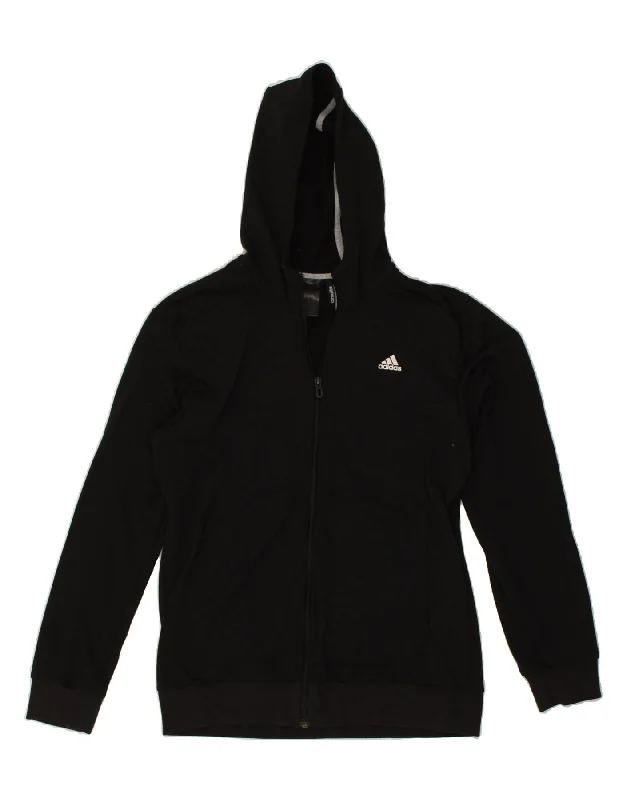 ADIDAS Mens Climalite Zip Hoodie Sweater Medium Black Polyester