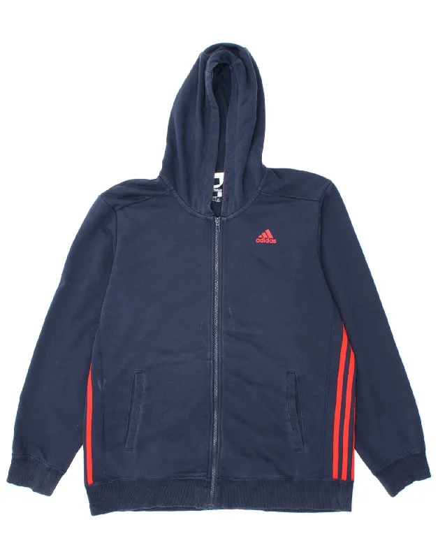 ADIDAS Mens Climalite Zip Hoodie Sweater XL Navy Blue Cotton Seamless Knitted Crochet ADIDAS Mens Climalite Zip Hoodie Sweater XL Navy Blue Cotton Seamless Knitted Crochet