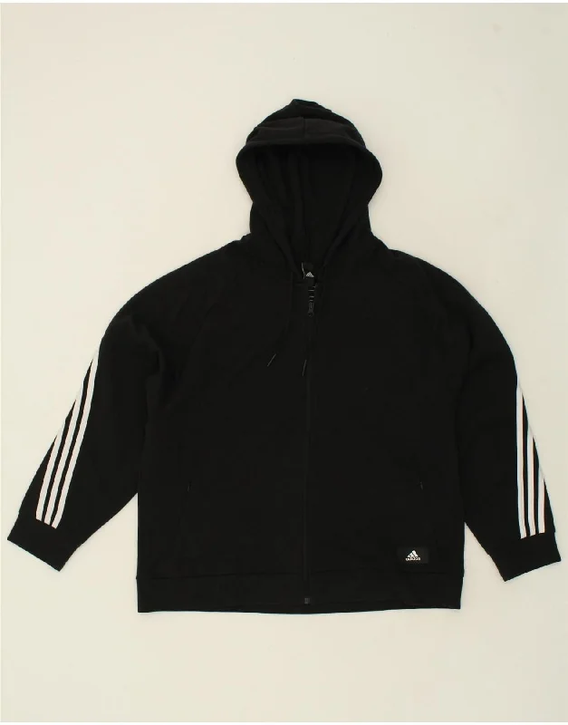 ADIDAS Mens Zip Hoodie Sweater XL Black