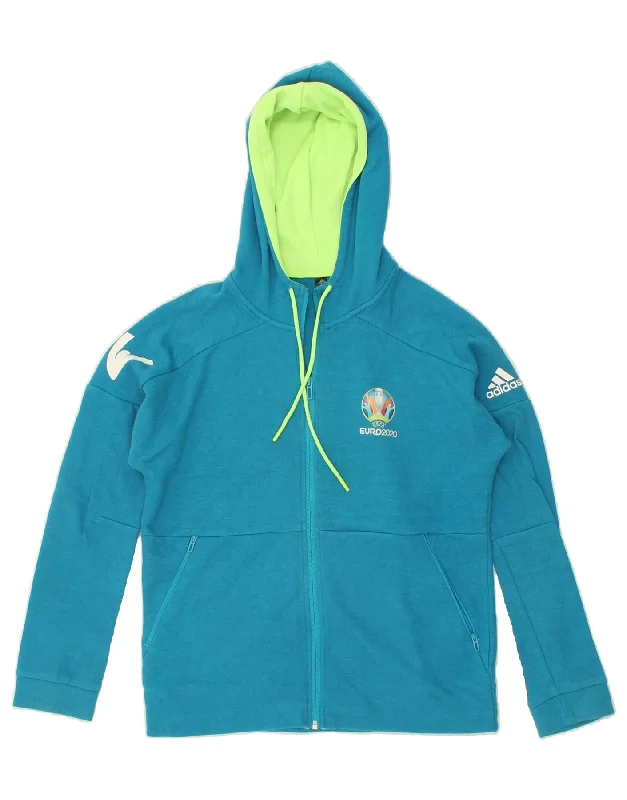 ADIDAS Womens Euro 2010 Graphic Zip Hoodie Sweater UK 12/14 Medium Blue Iron Safe Non-Iron Wrinkle Free ADIDAS Womens Euro 2010 Graphic Zip Hoodie Sweater UK 12/14 Medium Blue Iron Safe Non-Iron Wrinkle Free