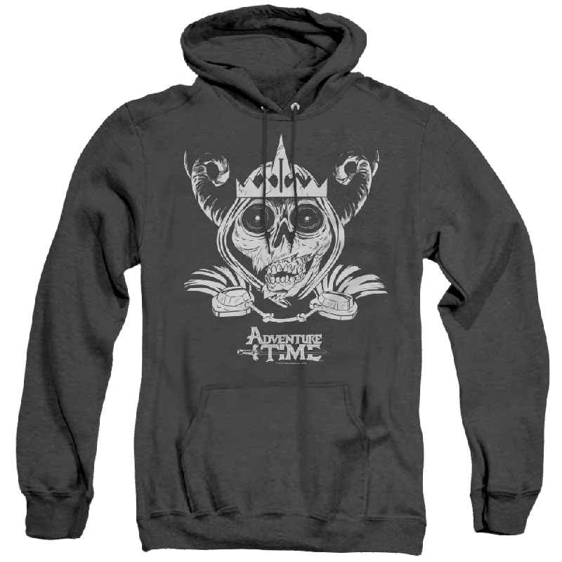 Adventure Time Skull Face - Heather Pullover Hoodie