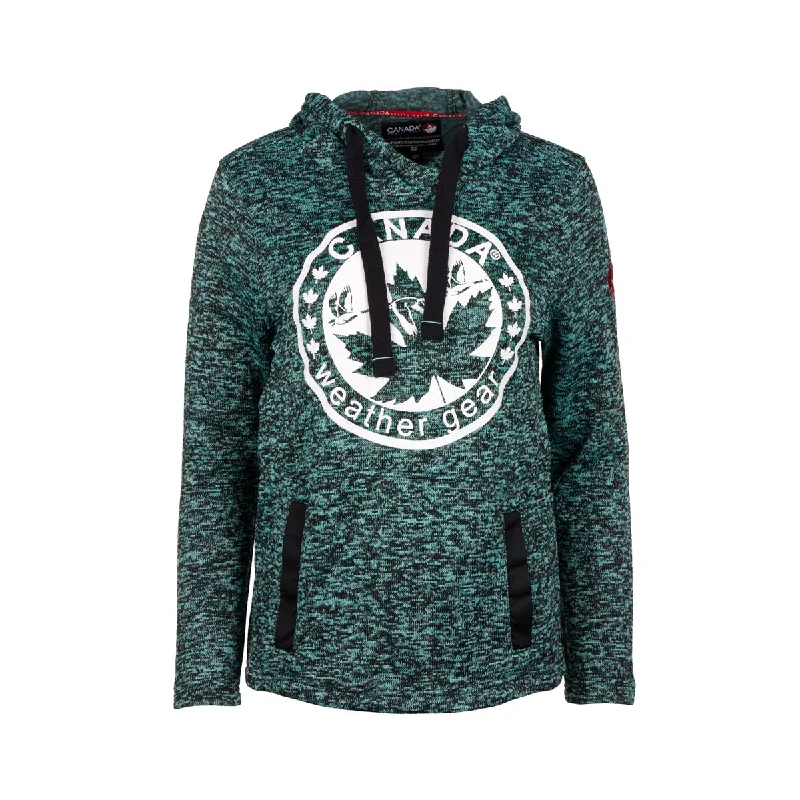 Canada Weather Gear Women's Sweater Fleece Cowel Neck Hoodie Transparent Opaque Sheer