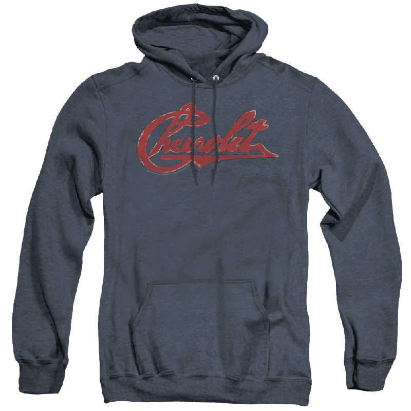 Chevrolet Chevrolet Script Distressed - Heather Pullover Hoodie