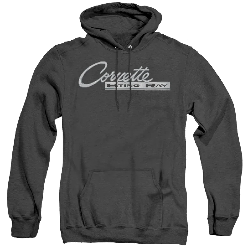 Chevrolet Chrome Stingray Logo - Heather Pullover Hoodie