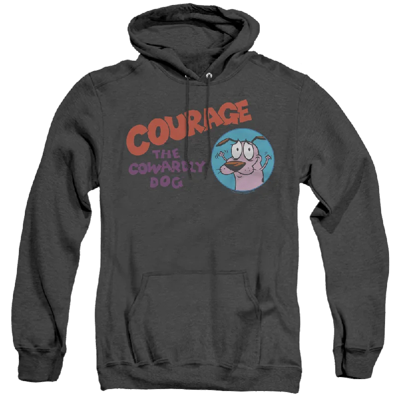 Courage the Cowardly Dog Courage Logo - Heather Pullover Hoodie