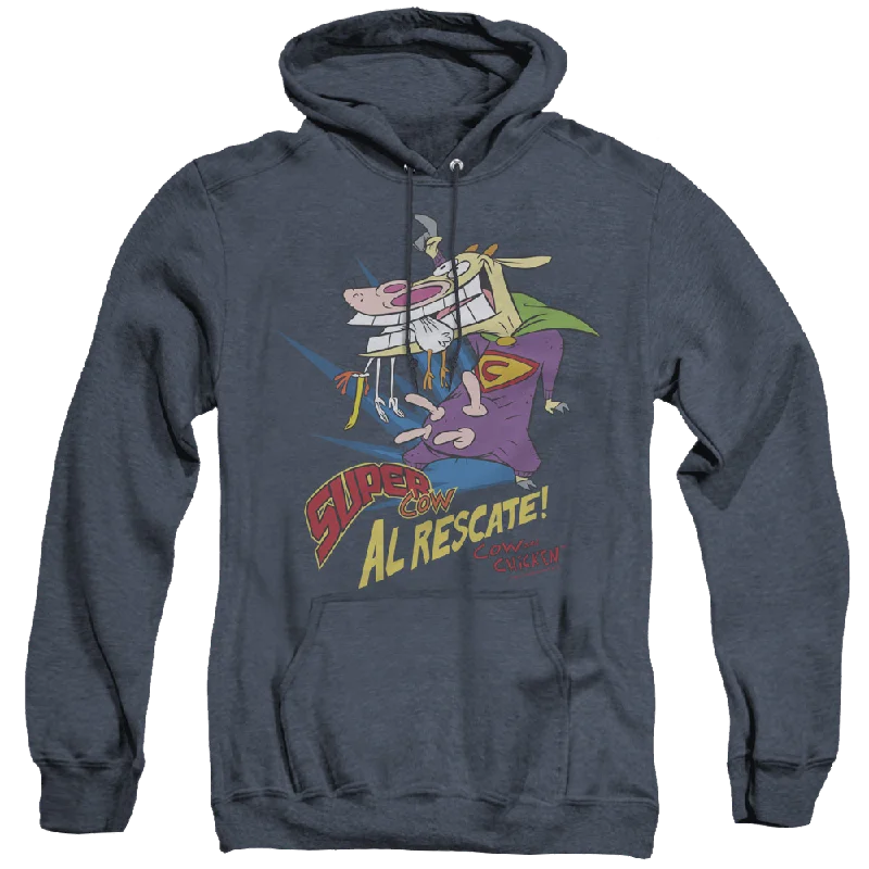 Cow & Chicken Super Cow - Heather Pullover Hoodie