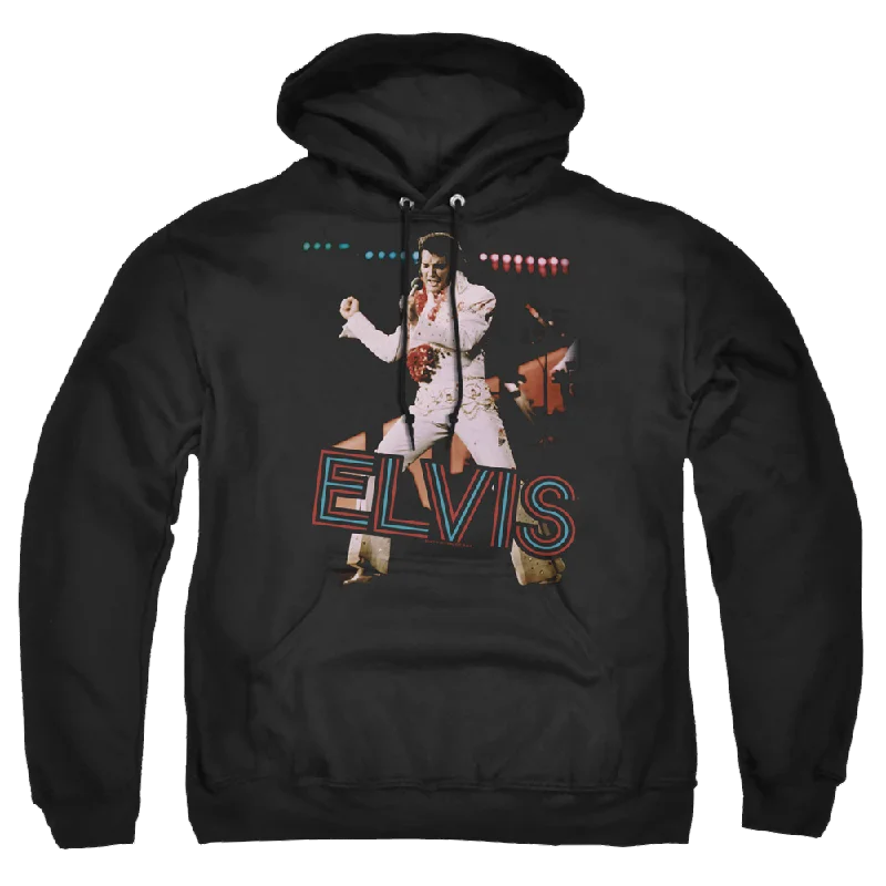 Elvis Presley Hit The Lights - Pullover Hoodie Asymmetrical Neck Pullover