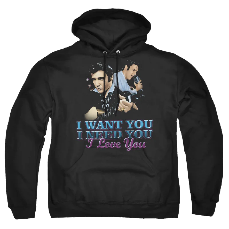 Elvis Presley I Want You - Pullover Hoodie Spaghetti Sleeve Top
