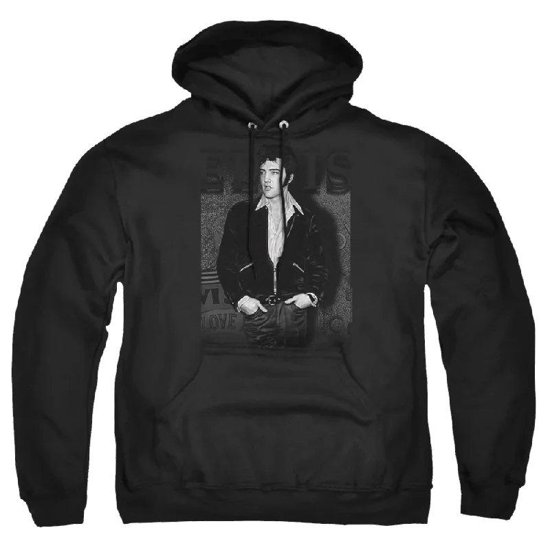 Elvis Presley Just Cool - Pullover Hoodie Shirred Sleeve Feminine