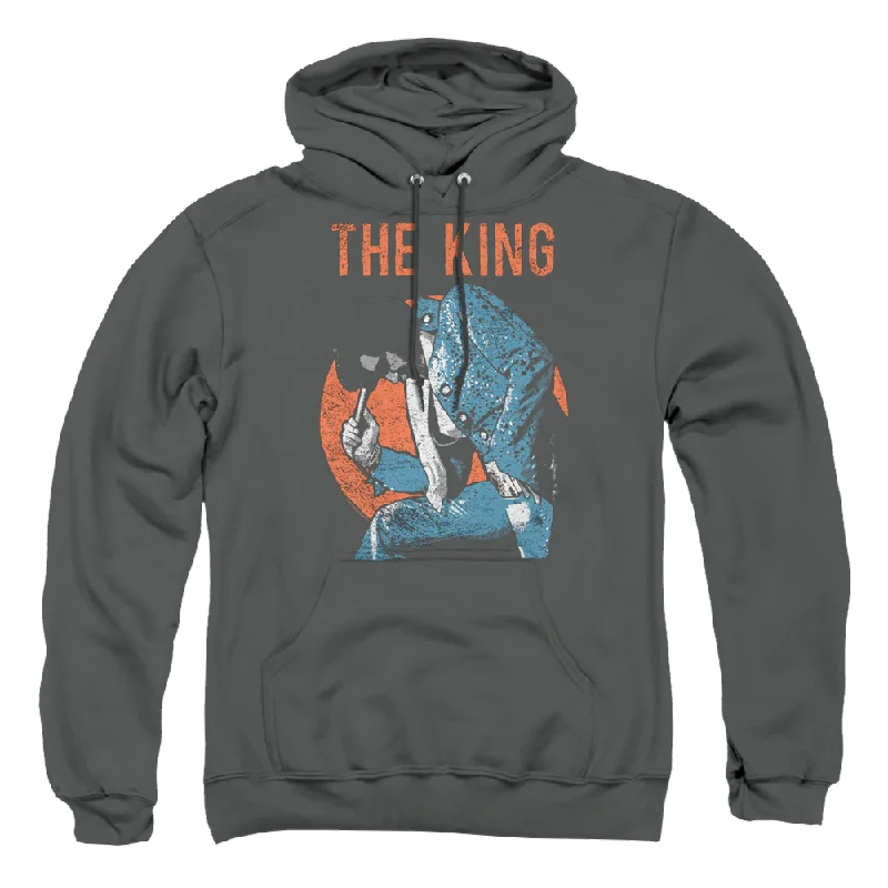 Elvis Presley Mic In Hand - Pullover Hoodie Gathered Sleeve Pullover