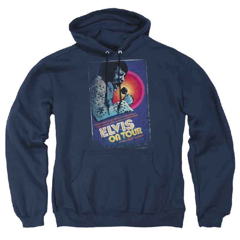 Elvis Presley On Tour Poster - Pullover Hoodie Boyleg Sleeve Pullover