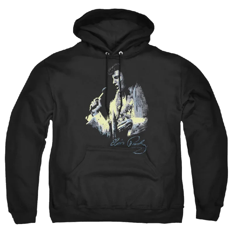 Elvis Presley Painted King - Pullover Hoodie Bishop Sleeve Elegant