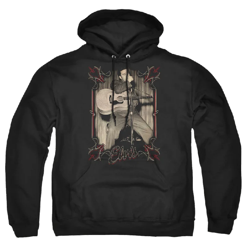 Elvis Presley Elvis Pinstripes - Pullover Hoodie Asymmetrical Hem Sweater
