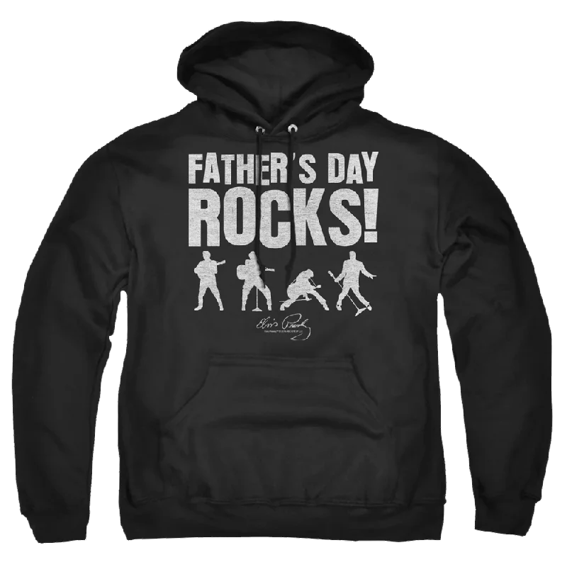 Elvis Presley Fathers Day Rocks - Pullover Hoodie Ruffled Neck Pullover
