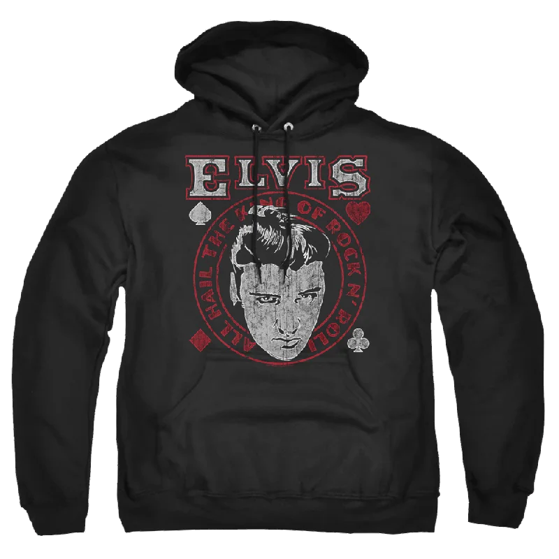 Elvis Presley Hail The King - Pullover Hoodie Faux Fur Trim