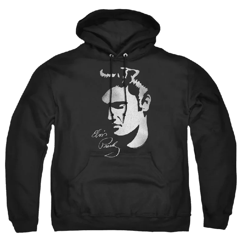 Elvis Presley Simple Face - Pullover Hoodie Fine Merino Wool
