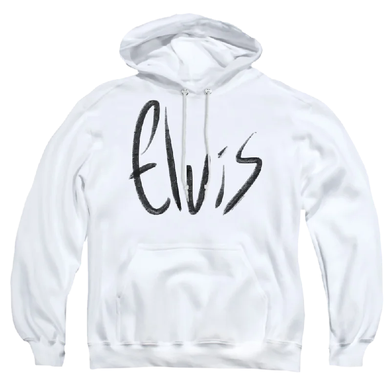 Elvis Presley Sketchy Name - Pullover Hoodie Oversized Cozy Pullover