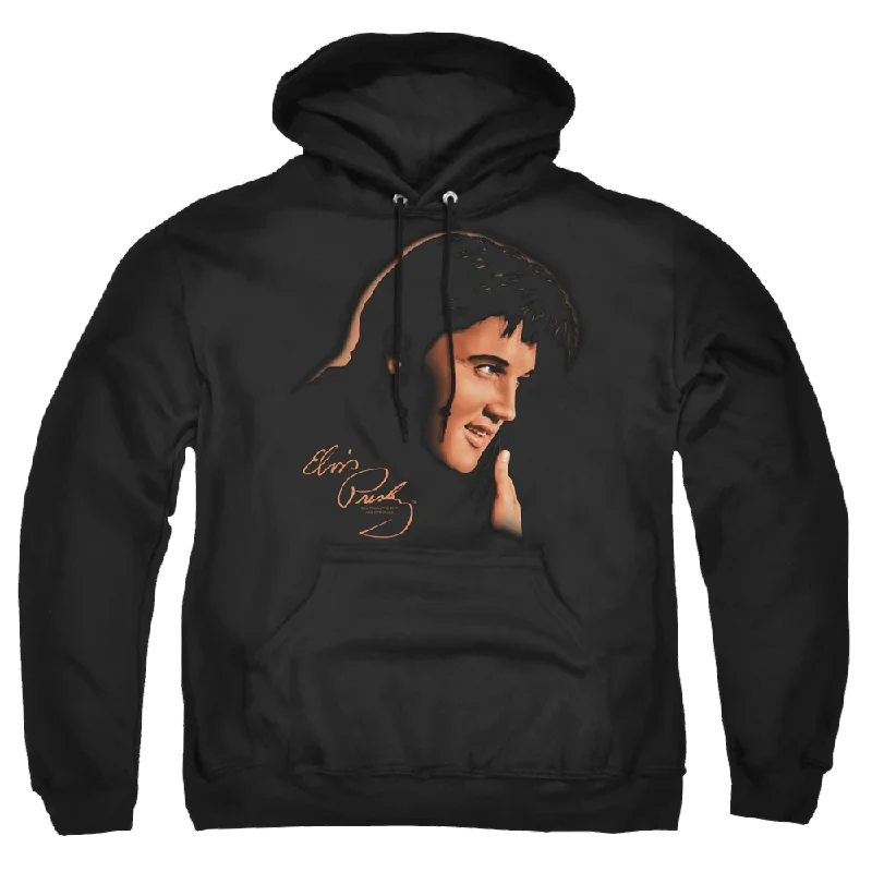 Elvis Presley Warm Portrait - Pullover Hoodie Kimono Neck Pullover