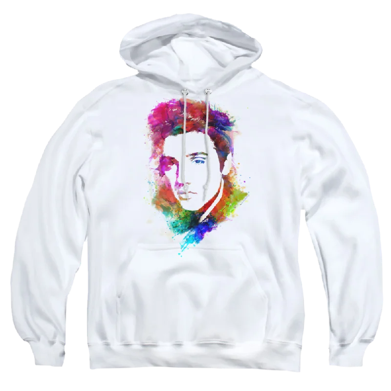 Elvis Presley Watercolor King - Pullover Hoodie Keyhole Neck Pullover