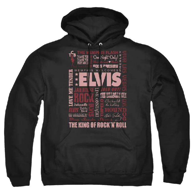 Elvis Presley Whole Lotta Type - Pullover Hoodie High Neck Pullover