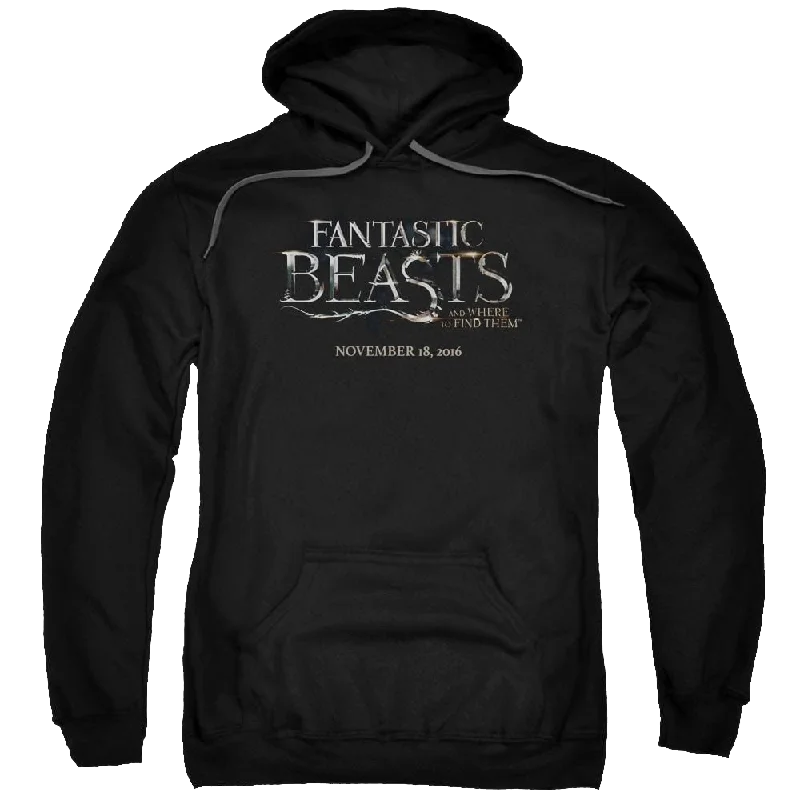 Fantastic Beasts Logo - Pullover Hoodie Tight Sleeve Top
