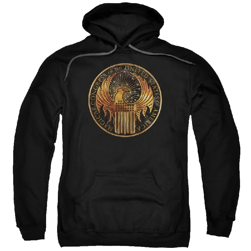 Fantastic Beasts Magical Congress Crest - Pullover Hoodie Three Quarter Sleeve