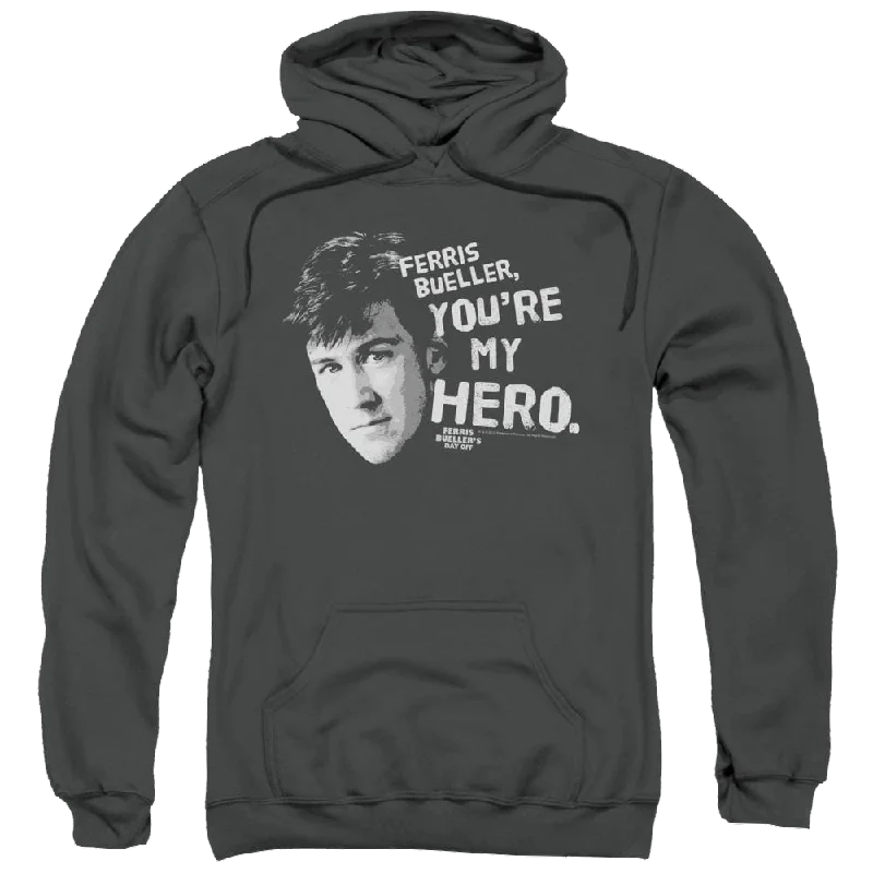 Ferris Bueller's Day Off My Hero - Pullover Hoodie Bishop Sleeve Elegant