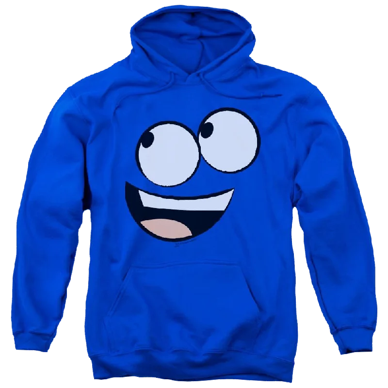 Foster's Home for Imaginary Friends Blue Face - Pullover Hoodie Faux Fur Trim