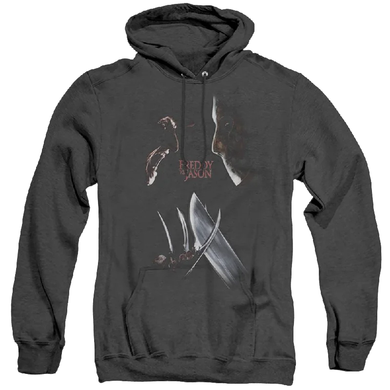 Freddy Vs Jason Face Off - Heather Pullover Hoodie