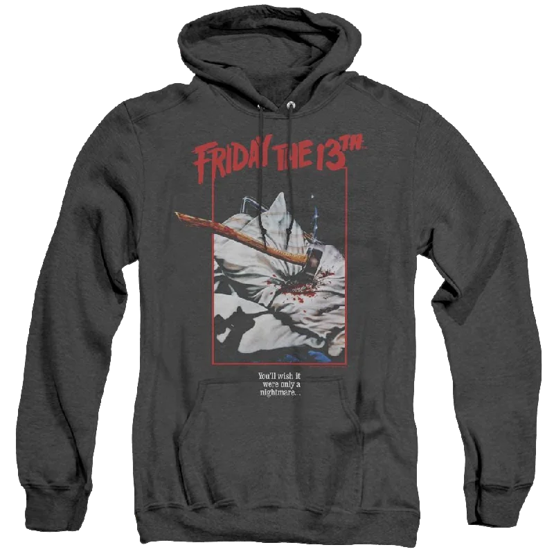 Friday The 13Th Axe Poster - Heather Pullover Hoodie